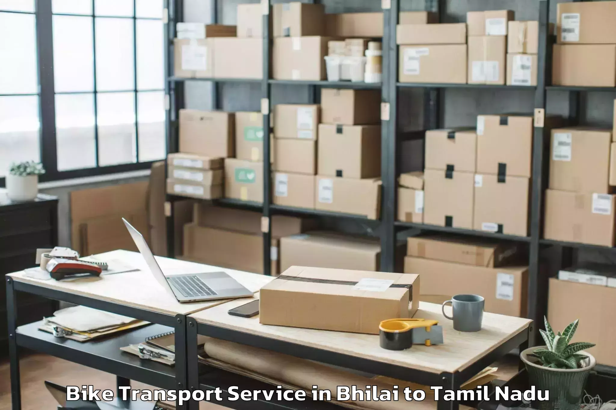 Expert Bhilai to Thanjavur Airport Tjv Bike Transport